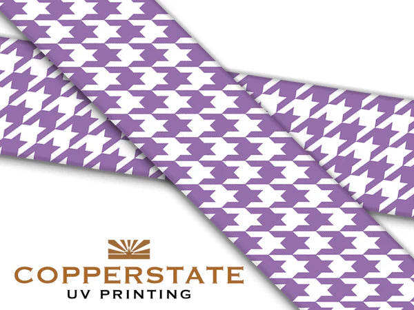 PRE ORDER - UV Geprinte Snap - Houndstooth Amethyst/White
