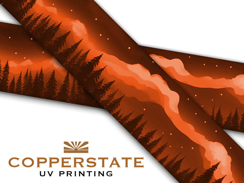 Halsband UV Geprint - Nothern Lights Orange - XS - 19 mm