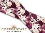 Halsband UV Geprint - Wine Floral - M - 25 mm