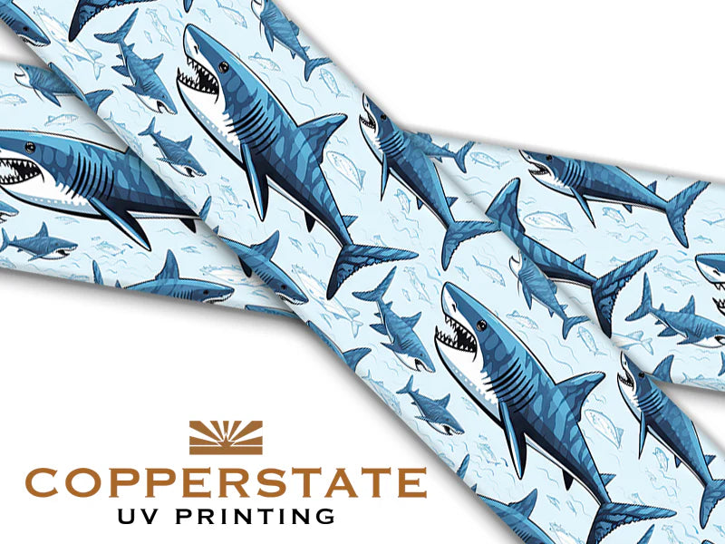 PRE ORDER - UV Geprinte Snap - Sharks Blue
