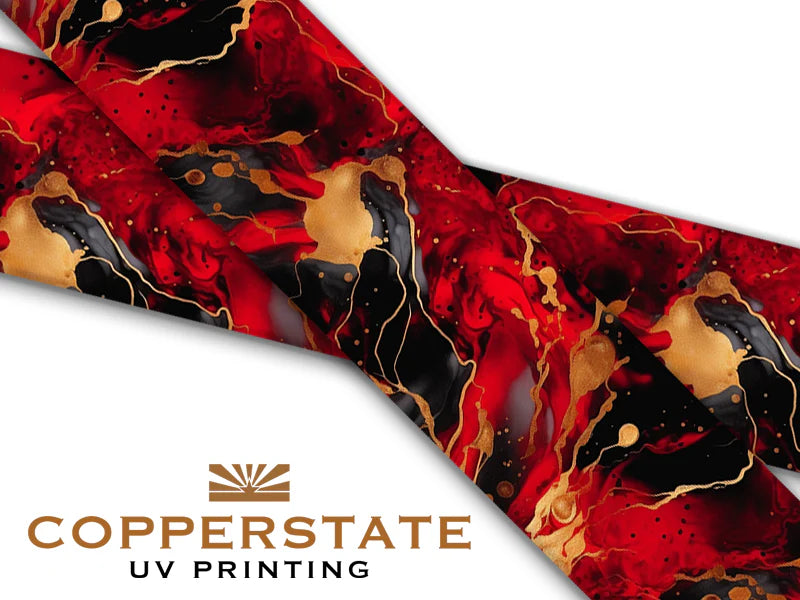 PRE ORDER - UV Geprinte Snap - Black & Red Marble