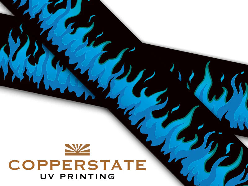 Halsband UV Geprint - Flamin’ Hot Blue - M - 19 mm