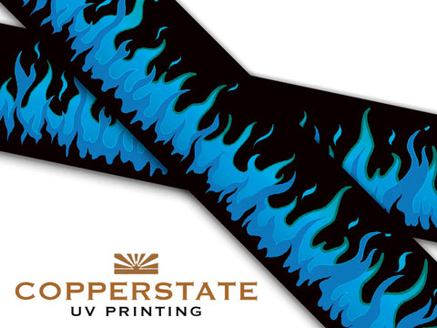 Halsband UV Geprint - Flamin’ Hot Blue - M - 19 mm