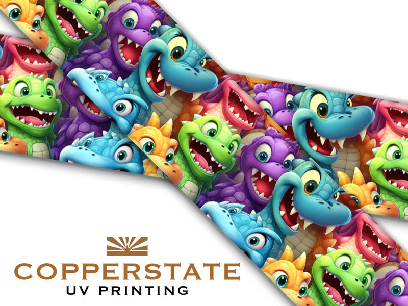 Halsband UV Geprint - Smilin’ Dinos - M - 19 mm