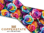 Halsband UV Geprint - Rainbow Roses - M - 19 mm