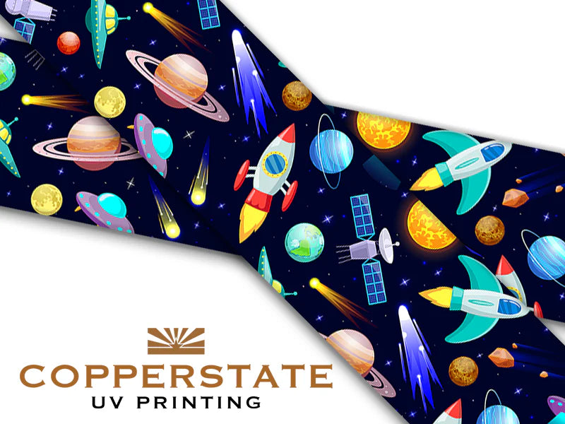 Halsband UV Geprint - Cartoon Space - M - 25 mm