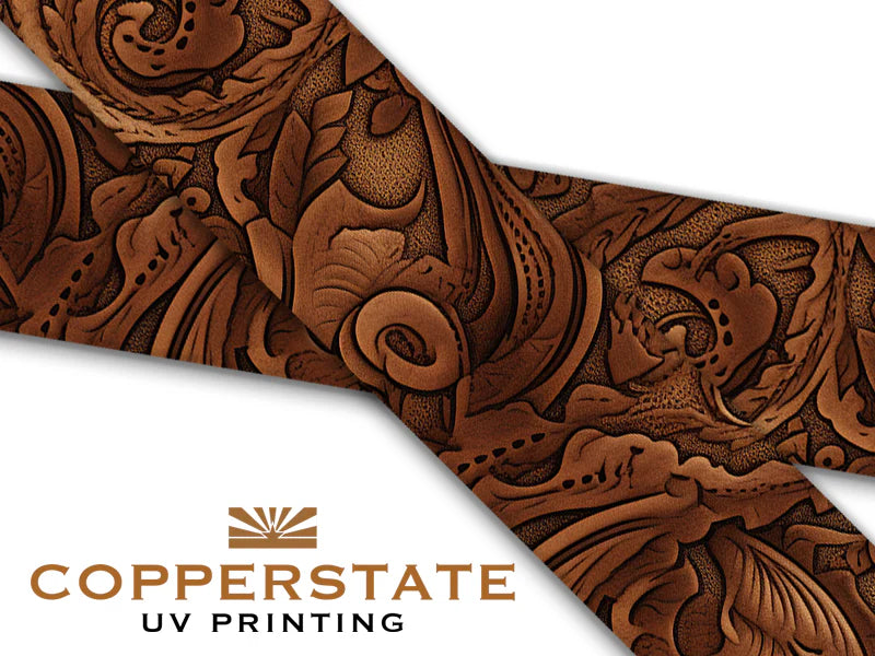 Halsband UV Geprint - Carved Leather Classic - L - 38 mm