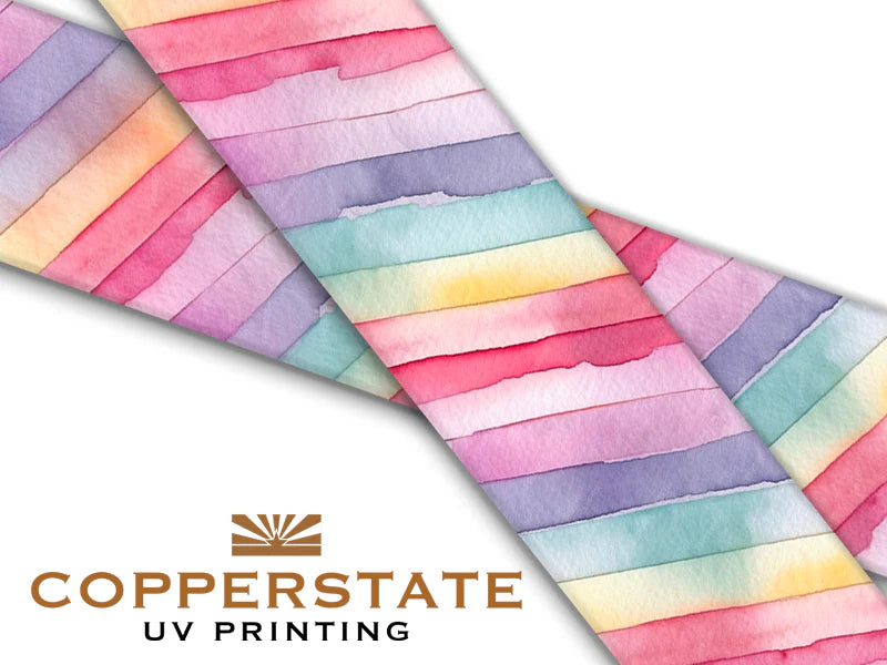 Halsband UV Geprint - Watercolor Stripes - L - 38 mm