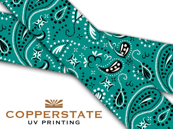 PRE ORDER - UV Geprinte Snap - Bandana Teal