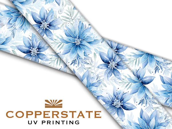 PRE ORDER - UV Geprinte Snap - Blue Winter Floral