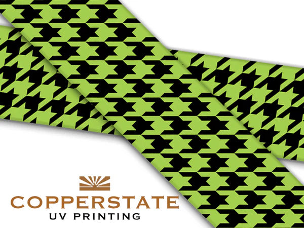PRE ORDER - UV Geprinte Snap - Houndstooth Apple Green/Black