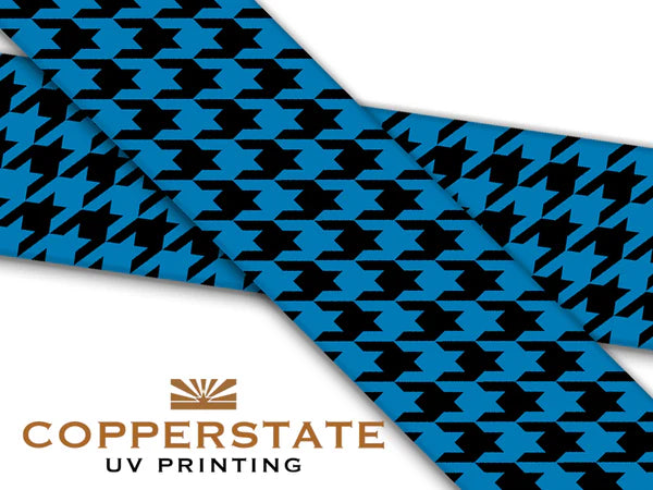 PRE ORDER - UV Geprinte Snap - Houndstooth Blue/Black