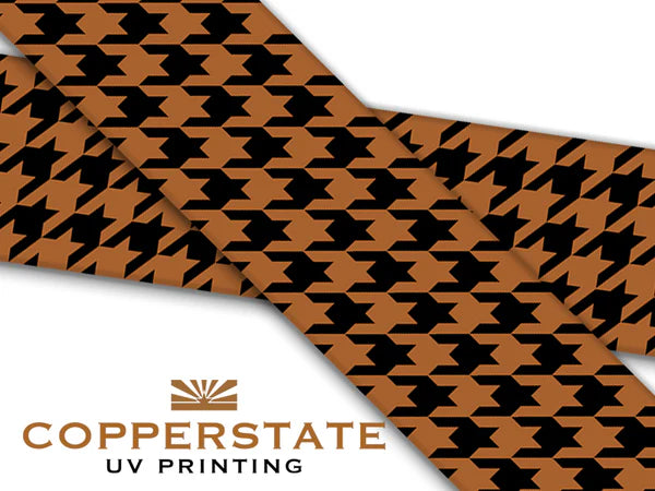 PRE ORDER - UV Geprinte Snap - Houndstooth Caramel/Black