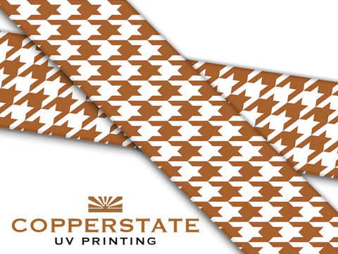 PRE ORDER - UV Geprinte Snap - Houndstooth Caramel/White