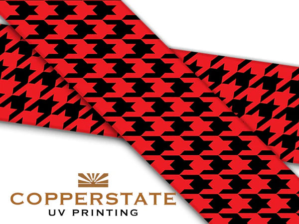 PRE ORDER - UV Geprinte Snap - Houndstooth Cherry/Black