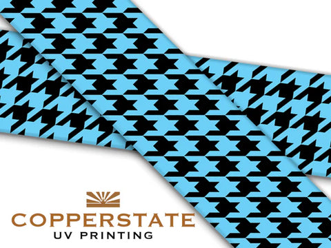 PRE ORDER - UV Geprinte Snap - Houndstooth Sky Blue/Black