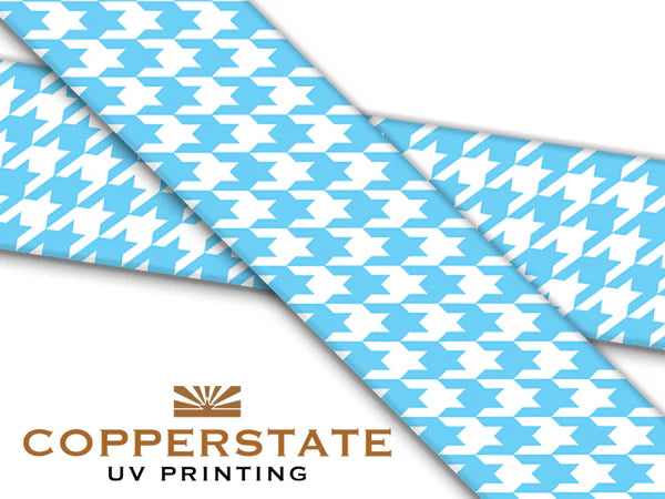 PRE ORDER - UV Geprinte Snap - Houndstooth Sky Blue/White