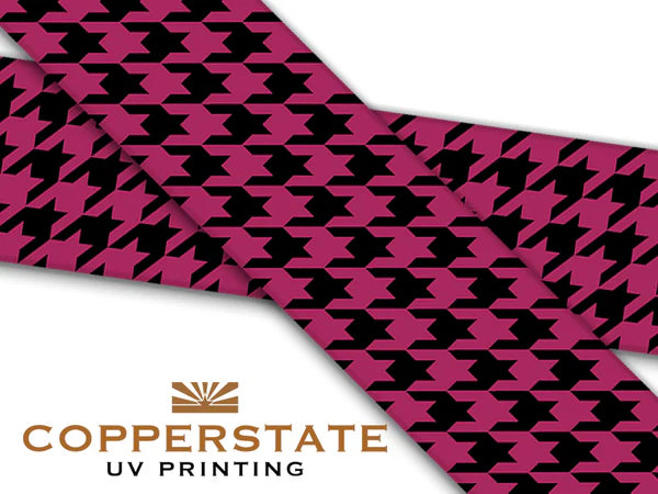 PRE ORDER - UV Geprinte Snap - Houndstooth Magenta/Black
