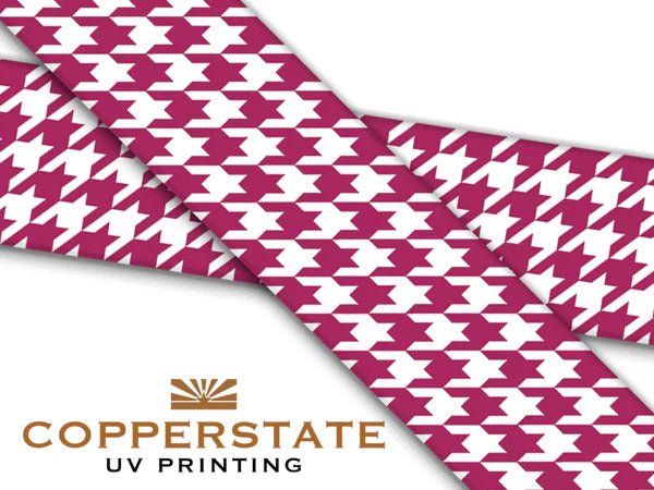 PRE ORDER - UV Geprinte Snap - Houndstooth Magenta/White