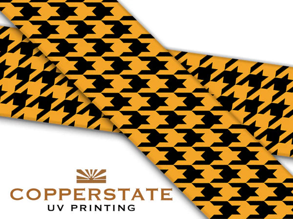 PRE ORDER - UV Geprinte Snap - Houndstooth Peach/Black