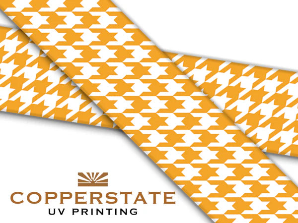 PRE ORDER - UV Geprinte Snap - Houndstooth Peach/White