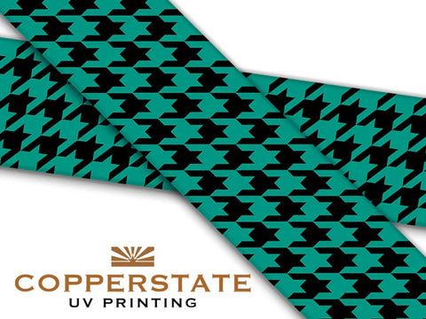 PRE ORDER - UV Geprinte Snap - Houndstooth Teal/Black (kopie)